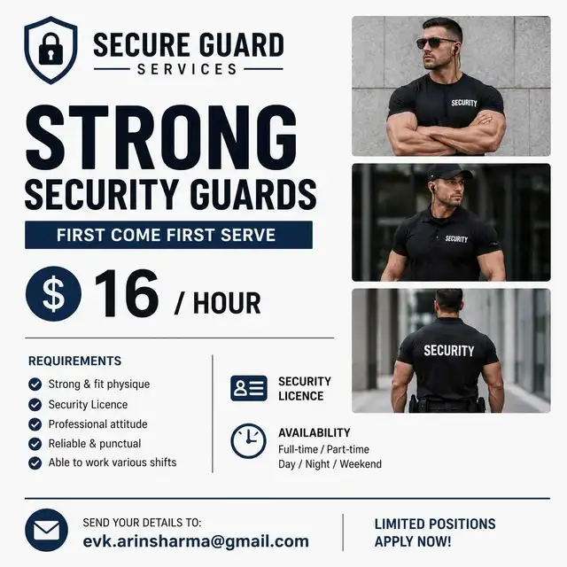 HIRING SECURITY FOR EVENT !