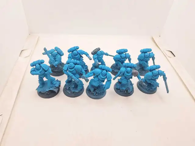 Warhammer 40k primaris space marine 10 Teal Assault Intercessors