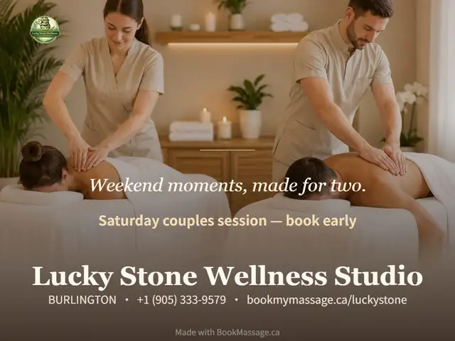 Weekend moments, made for two.A Saturday couples massage — rel
