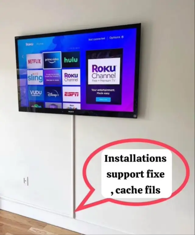 installation tv & support mural
