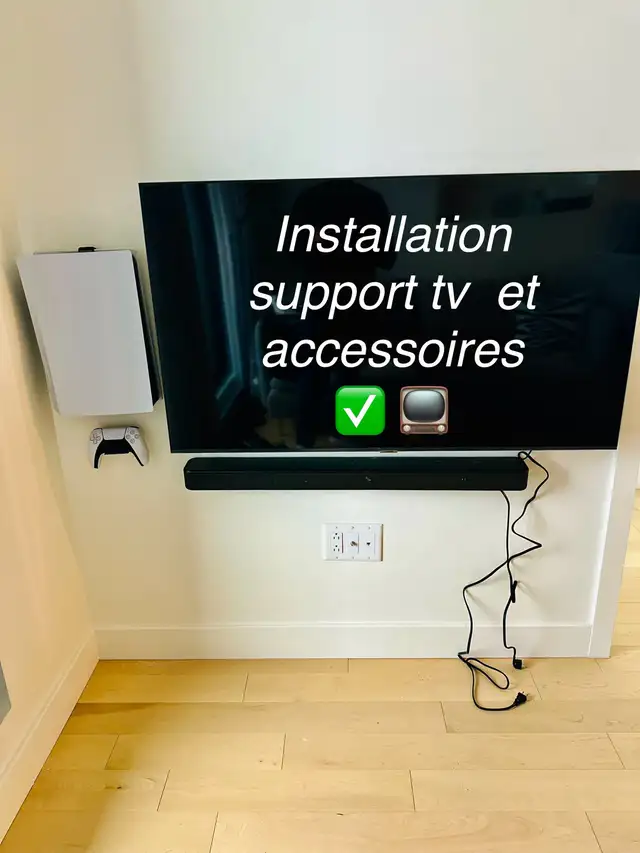 installation tv & support mural - Photo 4