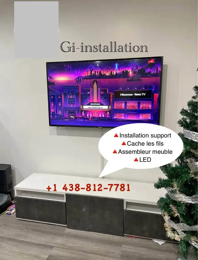 installation tv & support mural - Photo 10