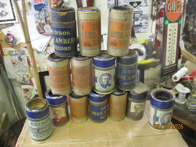 1920s EDISION CYLINDER RECORDS $5.00 EA. AMBEROLA GRAMOPHONE