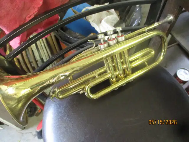 OLD CONN DIRECTOR SOLID BRASS TRUMPET HORN $150 MANCAVE DECOR - Photo 5