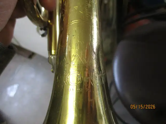 OLD CONN DIRECTOR SOLID BRASS TRUMPET HORN $150 MANCAVE DECOR - Photo 6
