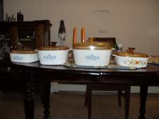 1970's models Corning Ware casserole dishes