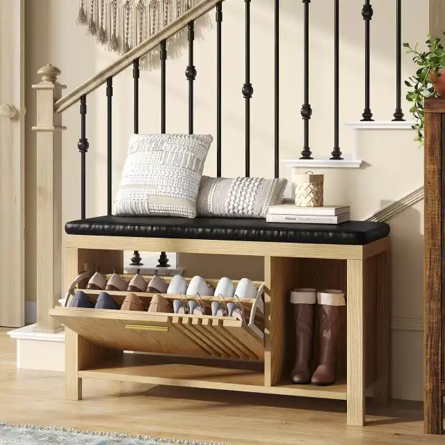 Brand New Simple Shoe Storage Bench Special $69 - Photo 5