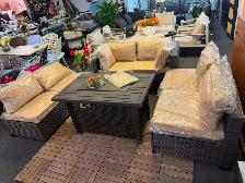 Brand New 8pcs Patio Furniture Set with Firepit Table Special $8 - Photo 3