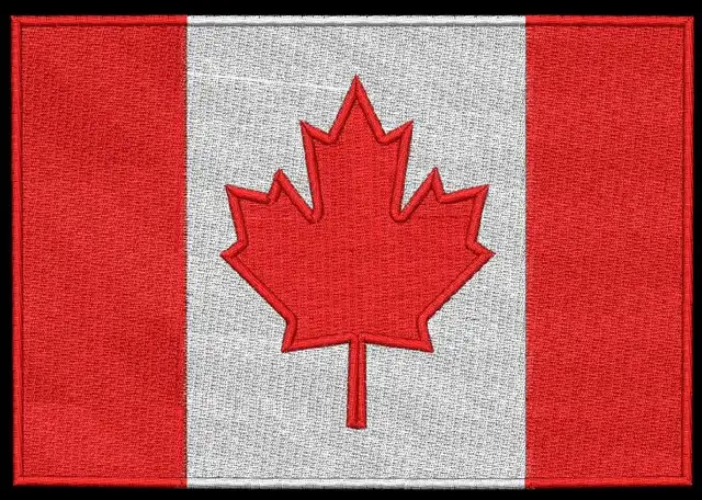 Embroidered Canada Flag Patches