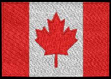 Embroidered Canada Flag Patches