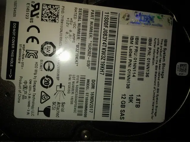 1.8TB 10K 12Gb/s 128MB 2.5' SAS SERVER Hard Drives MANY 2000  hd