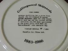 Collingwood Shipyards Collector's Plate - Photo 2
