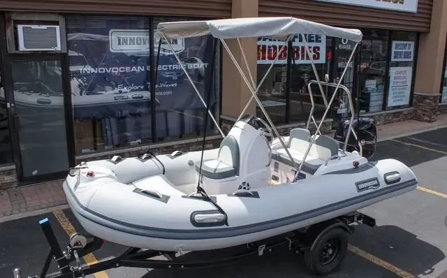 13ft best Premium Fiberglass RIB Boat 50 HP tohastu motor $26000 - Photo 8