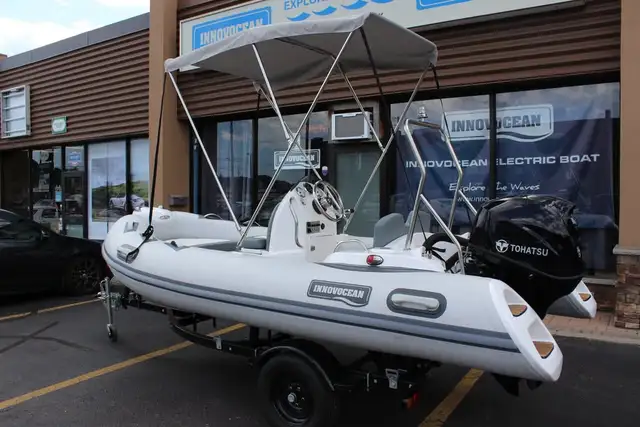 13ft best Premium Fiberglass RIB Boat 50 HP tohastu motor $26000 - Photo 9
