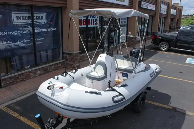 13 ft Luxurywith fiberglass RIB boat with Canopy 50HP motor - Photo 7