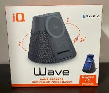 iQ Wave Bluetooth Home Speaker And Wireless Charger.