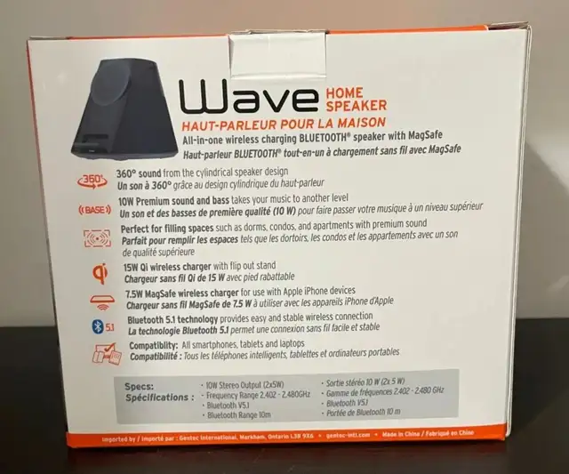iQ Wave Bluetooth Home Speaker And Wireless Charger. - Photo 3