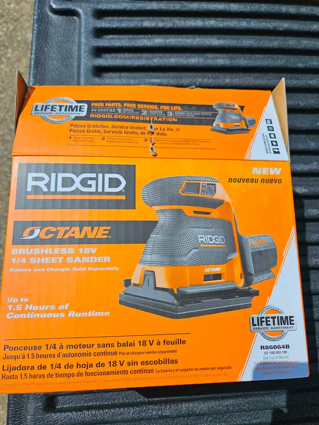 Rigid 18volt 1/4 sheet Sander, battery not included, $ 80 - Photo 2
