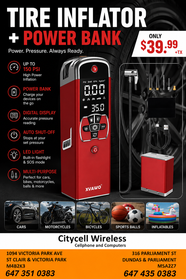 TIRE INFLATOR   POWER BANK