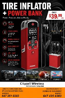 TIRE INFLATOR   POWER BANK