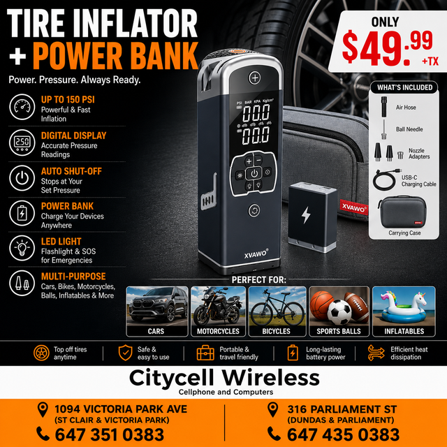 TIRE INFLATOR   POWERBANK