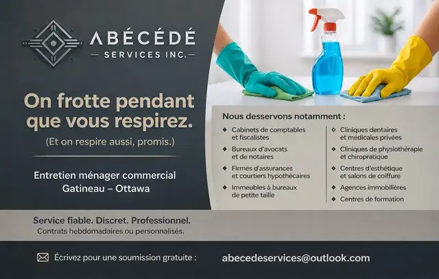 Entretien ménager commercial | Gatineau - Ottawa