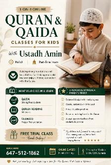 1 on 1 Quran Classes for Children