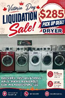 Victoria Day Liquidation Sale Dryer Pick Up Deal $285 Only!