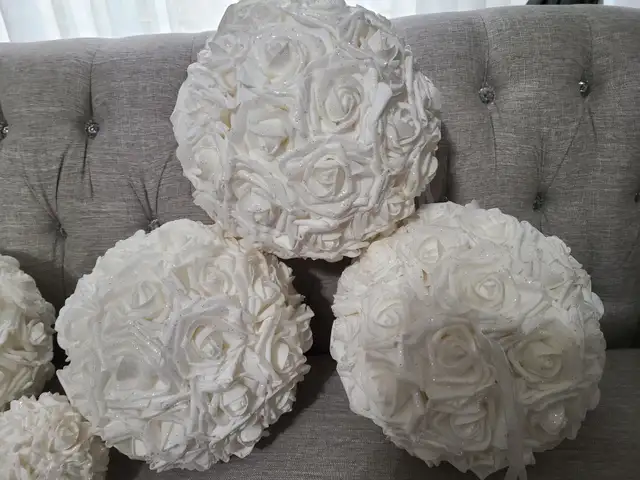 New Silk Flower Ball Artificial Rose Flower Ball Hanging Decorat - Photo 2