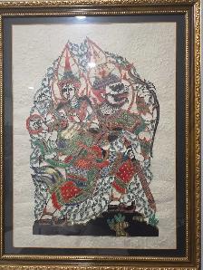 ​Vintage Framed Traditional Thai Painting on Handmade Saa Paper