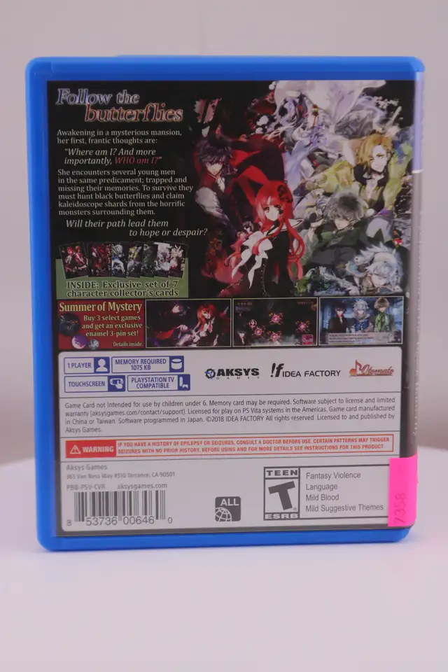 Psychedelica of the Black Butterfly - PS Vita - In Case (#7358) - Photo 6