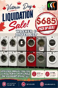 Victoria Day Liquidation Sale on Used Washer & Dryer $685