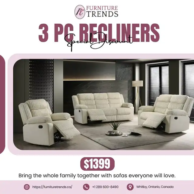 Huge Saving 3 Piece Recliner Set Start from $1399.99 - Photo 6