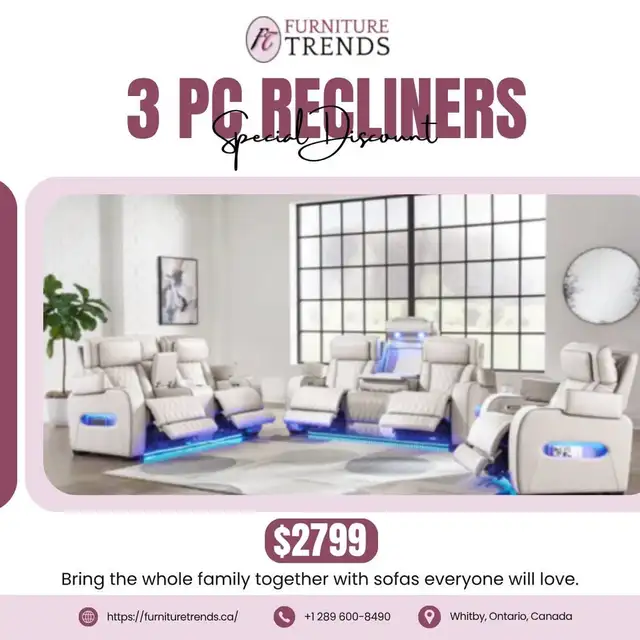 Huge Saving 3 Piece Recliner Set Start from $1399.99 - Photo 8