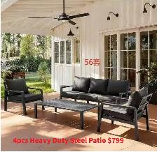 Brand New 4-Piece Heavy Duty Steel Patio Furniture Set $499 - Photo 3