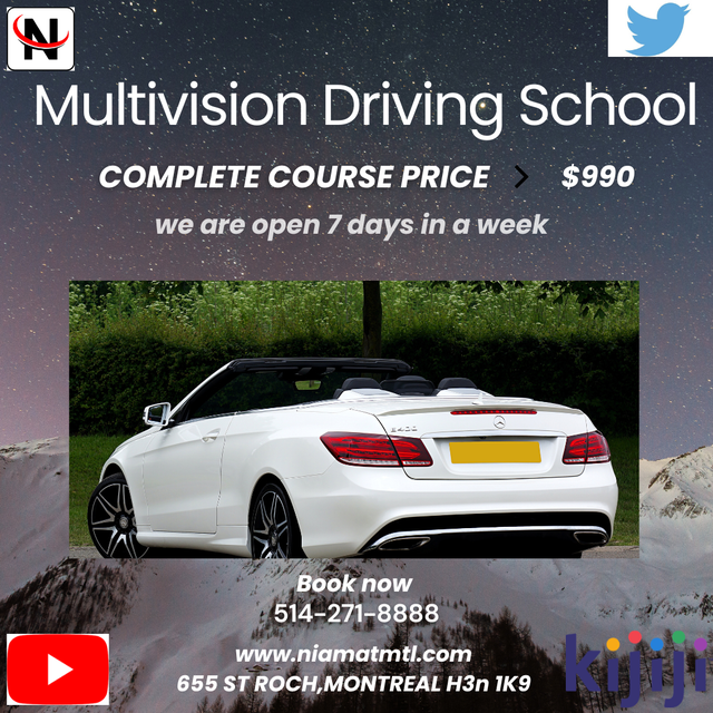 FULL CLASS-5,  SAAQ, CAR DRIVING COURSE , FROM  DRIVING SCHOOL