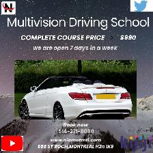 FULL CLASS-5,  SAAQ, CAR DRIVING COURSE , FROM  DRIVING SCHOOL