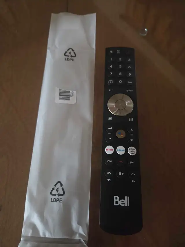 bell fibe télécommande pas utilisé neuf