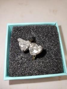 Jolie bague pour femme avec 2 coeurs (6.5) - Photo 2