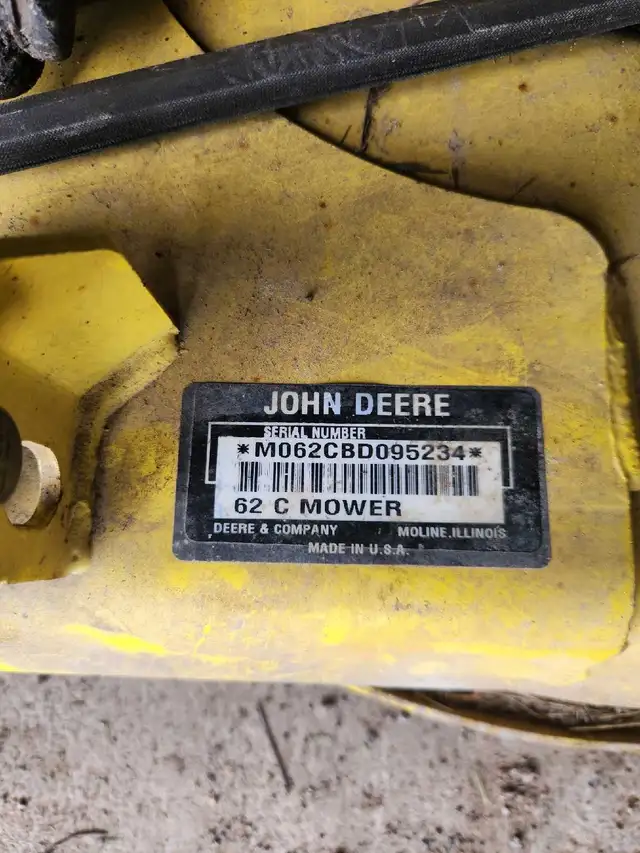 JOHN DEERE 62C MOWER DECK – 62" EDGE CUTTING SYSTEM - Photo 2