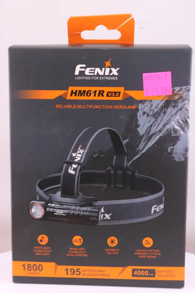 Brand New Fenix HM61R V3.0 rechargeable headlamp (#43521-1)