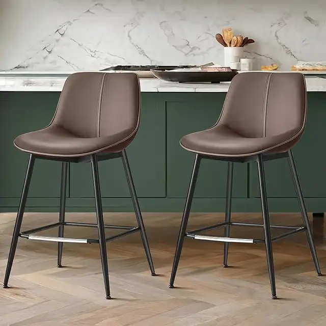 Brand New Modern Set of 2 PU Bar Stools Special $178 - Photo 2