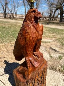 Beautiful Carved eagle lamp