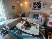 SECTIONAL SOFA AND PLANT SHELF
