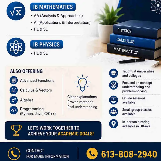 IB Program tutoring