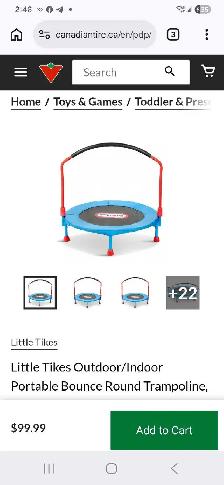 Little likes Trampoline & 2 Baby tricycles