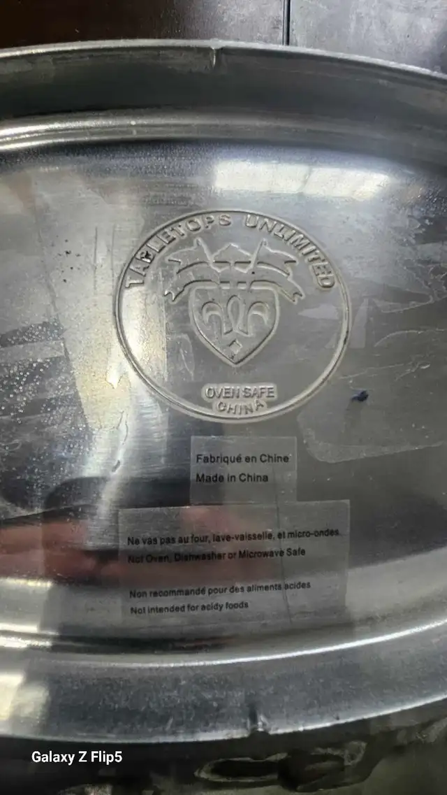Grand plat, plateau ovale de service en aluminium - Photo 8