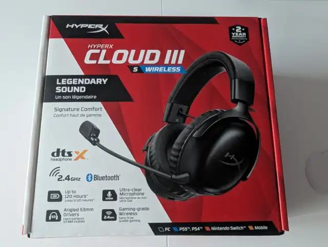 HyperX Cloud III S Wireless Gaming Headset New Sealed
