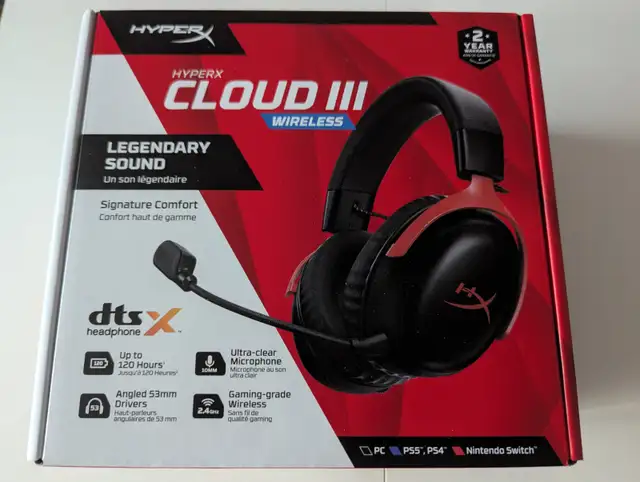HyperX Cloud III Wireless Gaming Headset New Sealed
