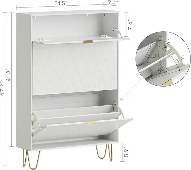 Brand New Modern  Shoe Storage Cabinet Long weekend Special $69 - Photo 6